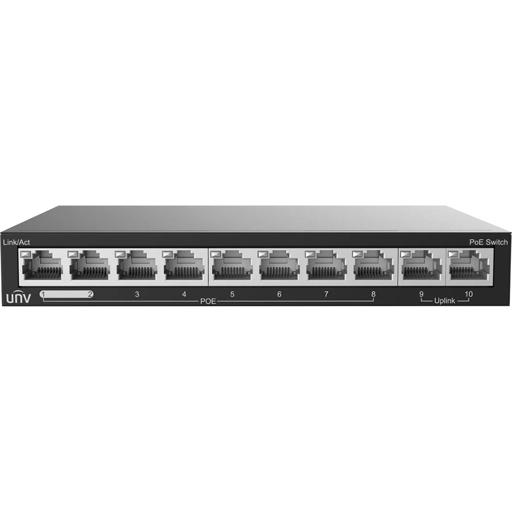 SWITCH POE DE 8 PUERTOS 100MBPS + 2 PUERTOS 100MBPS DE ENLACE UPLINK MAX. POE POWER 88W - MAX 30 W P/PUERTO