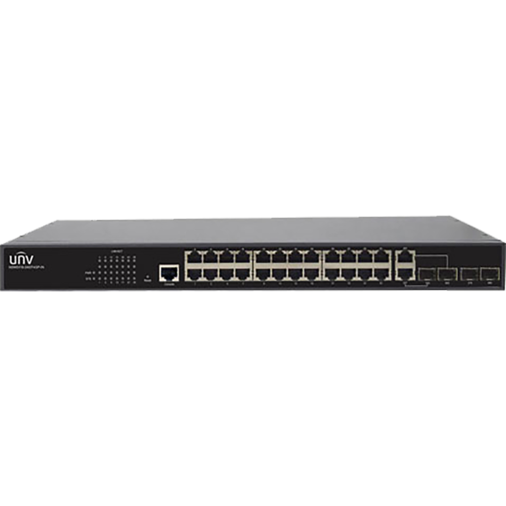 SWITCH POE 24 PUERTOS 100MBPS + 2UPLINK 1GBPS RJ45 +2 UPLINK 1GBPS COMBO PORTS MAX. POE POWER 370W - MAX 30 W P/PUERTO