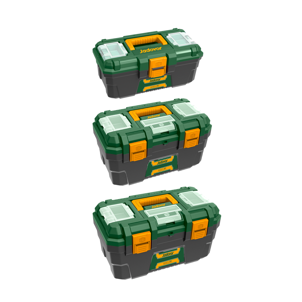 KIT DE CAJAS DE HERRAMIENTAS DE PLÁSTICO - 13'', 16'' Y 19''