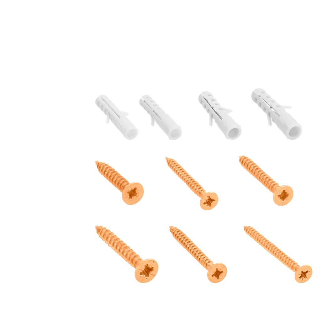 KIT DE TORNILLOS FIX PUNTA AGUJA CON TARUGOS DE 159 PIEZAS - 49 TORNILLOS PUNTA AGUJA + 110 TARUGOS DE NYLON