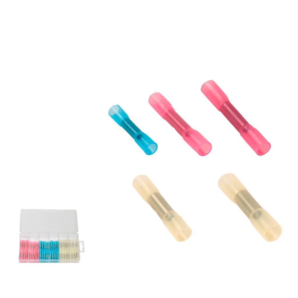 KIT DE UNIONES PREAISLADAS DE 80 PIEZAS - COBRE + PE - 22-16 GA ROJO, 16-14 GA AZUL, 12-10 GA AMARILLO