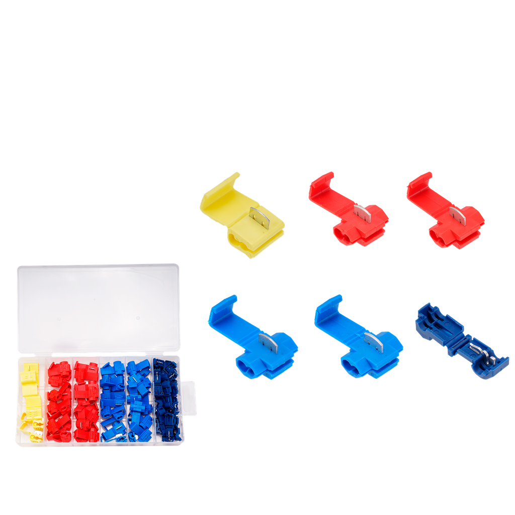 JUEGO DE CONECTORES DE CABLES DE EMPALME RÁPIDO DE 65 PIEZAS - PP + LATÓN - CONECTOR DE CABLE DE FÁCIL ENTRADA PARA EMPALME RÁPIDO