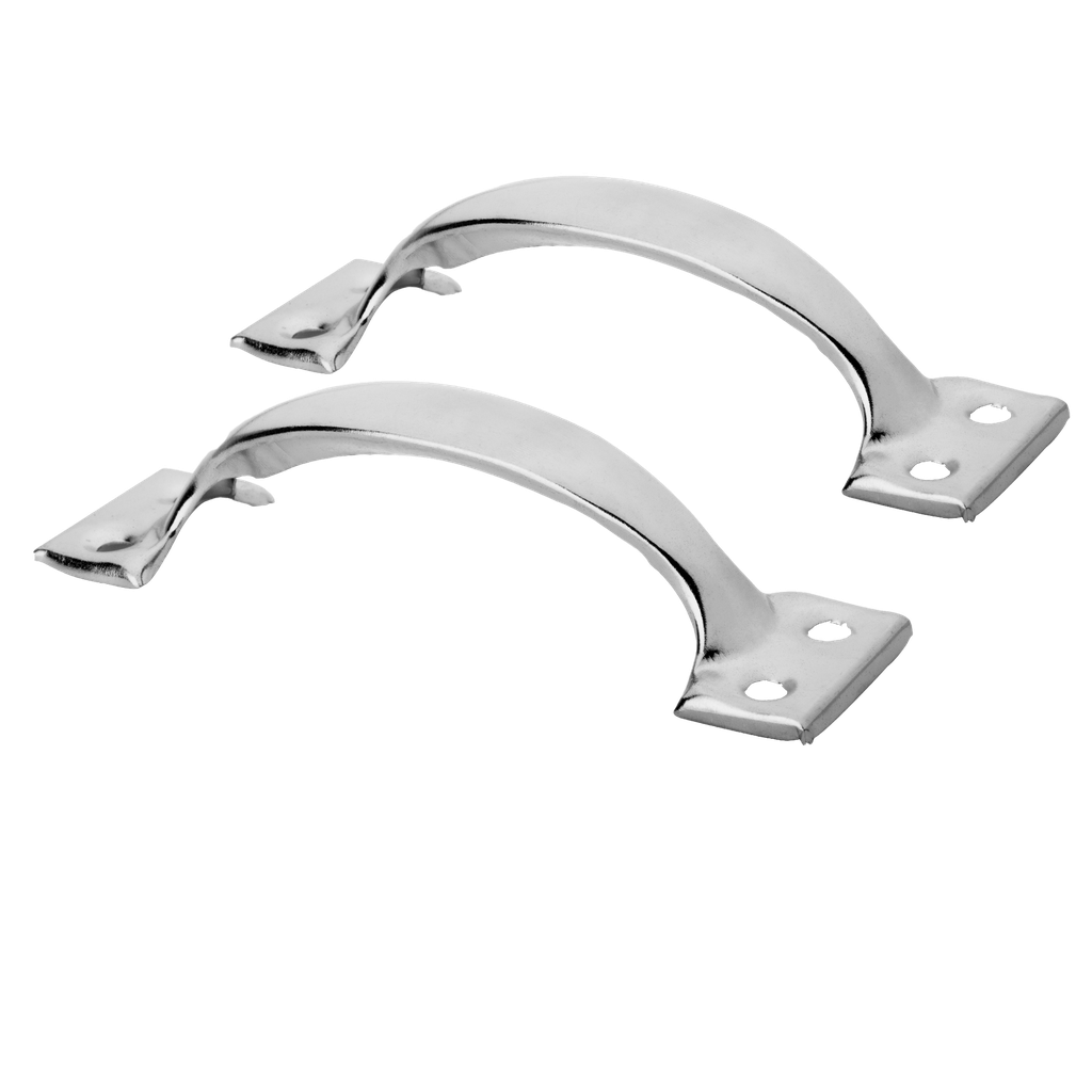 MANIJA DE PUERTA - TAMAÑO: 3'' - SUPERFICIE CROMADA - CONTIENE 8 TORNILLOS