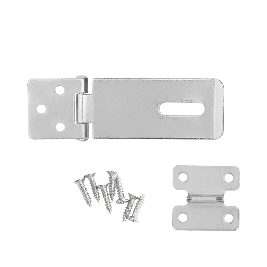 PORTACANDADO - CERROJO Y GRAPA - 3.5'' ESPESOR: 38MM X 1,9MM - INCLUYE 7 PIEZAS DE SUJETADORES
