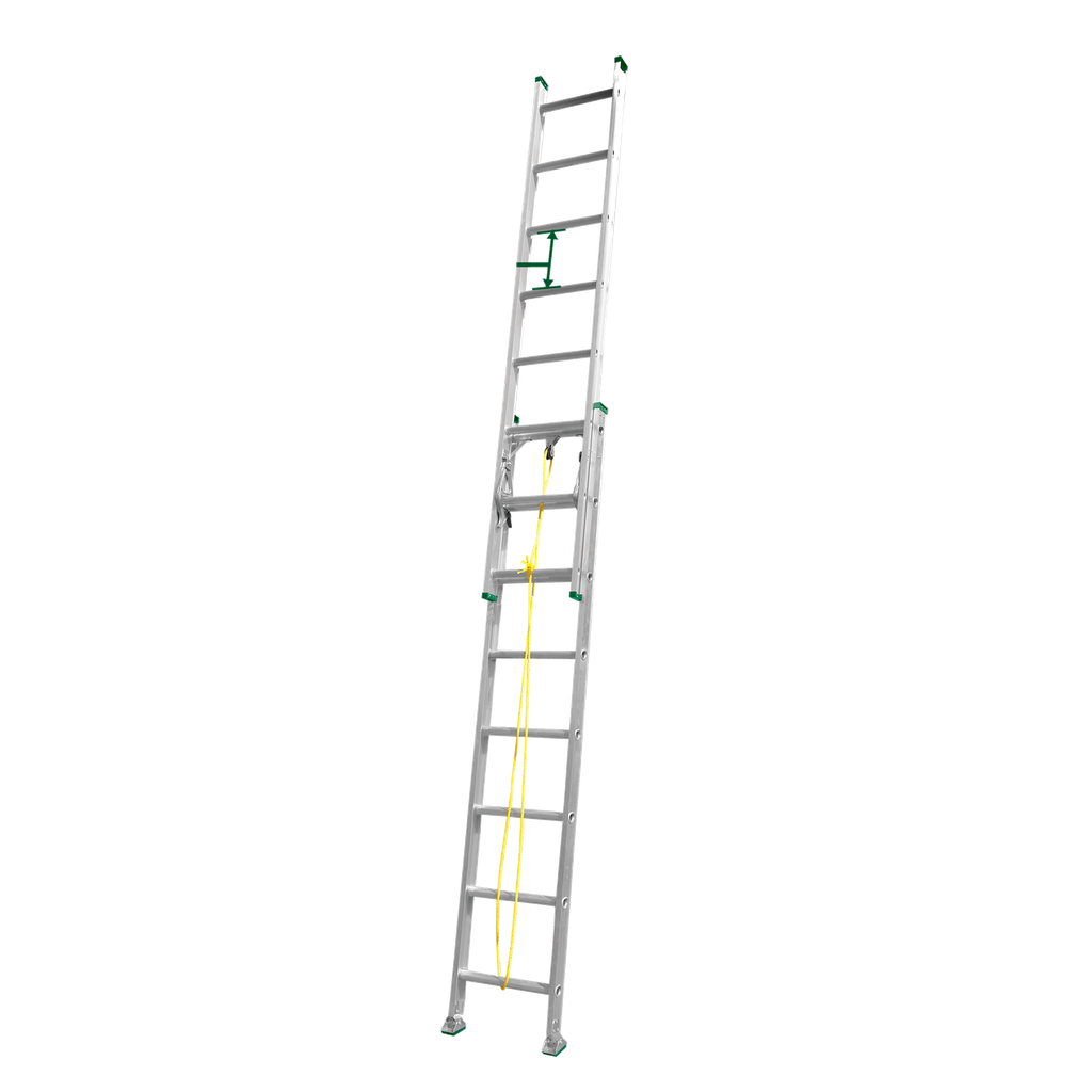 ESCALERA EXTENSIBLE - ESCALONES: 2X8 - ALUMINIO - ALTURA EXTENDIDA: 3960 MM - MÁX. CARGA: 150KG