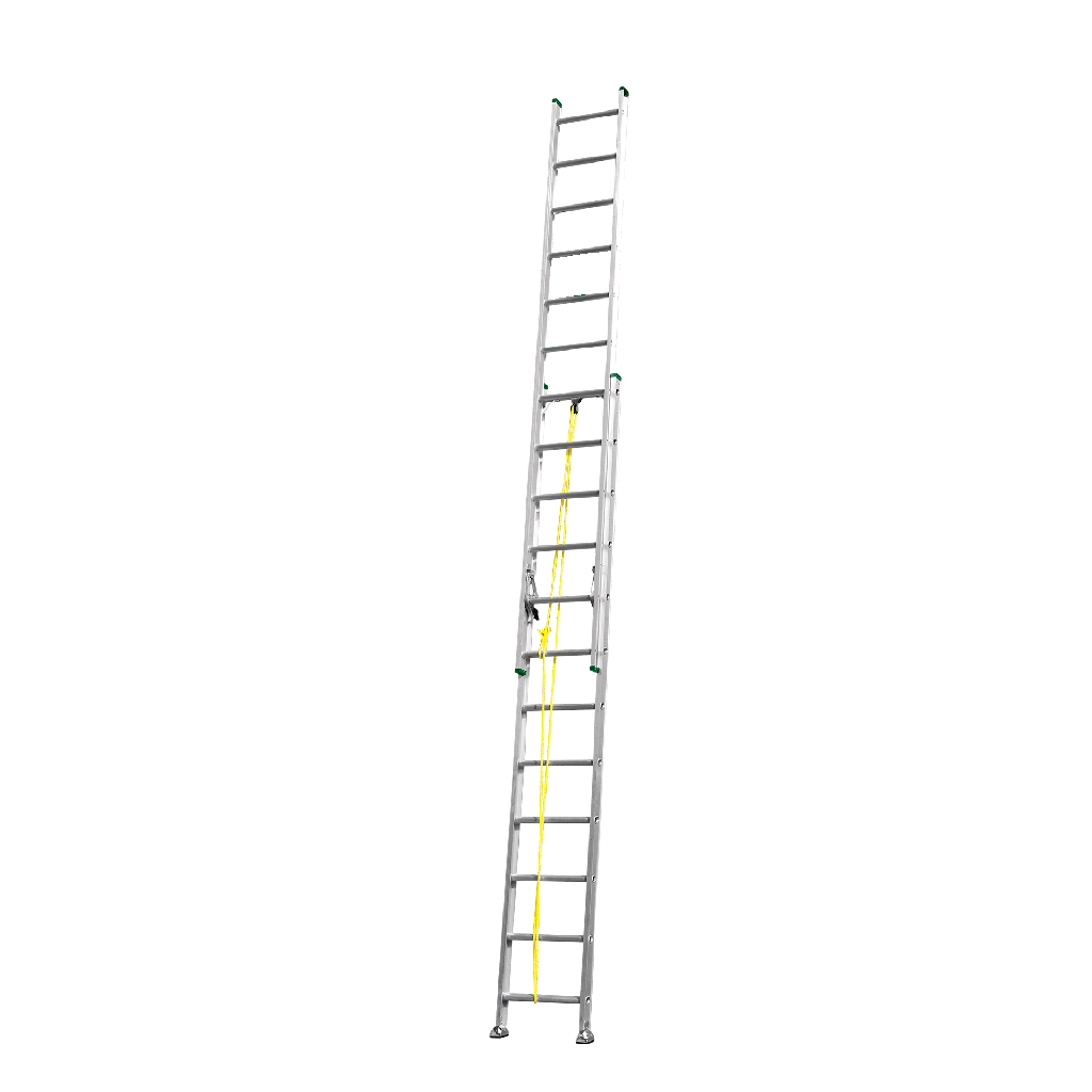 ESCALERA EXTENSIBLE - ESCALONES: 2X12 - ALUMINIO - ALTURA EXTENDIDA: 6400 MM - MÁX. CARGA: 150KG