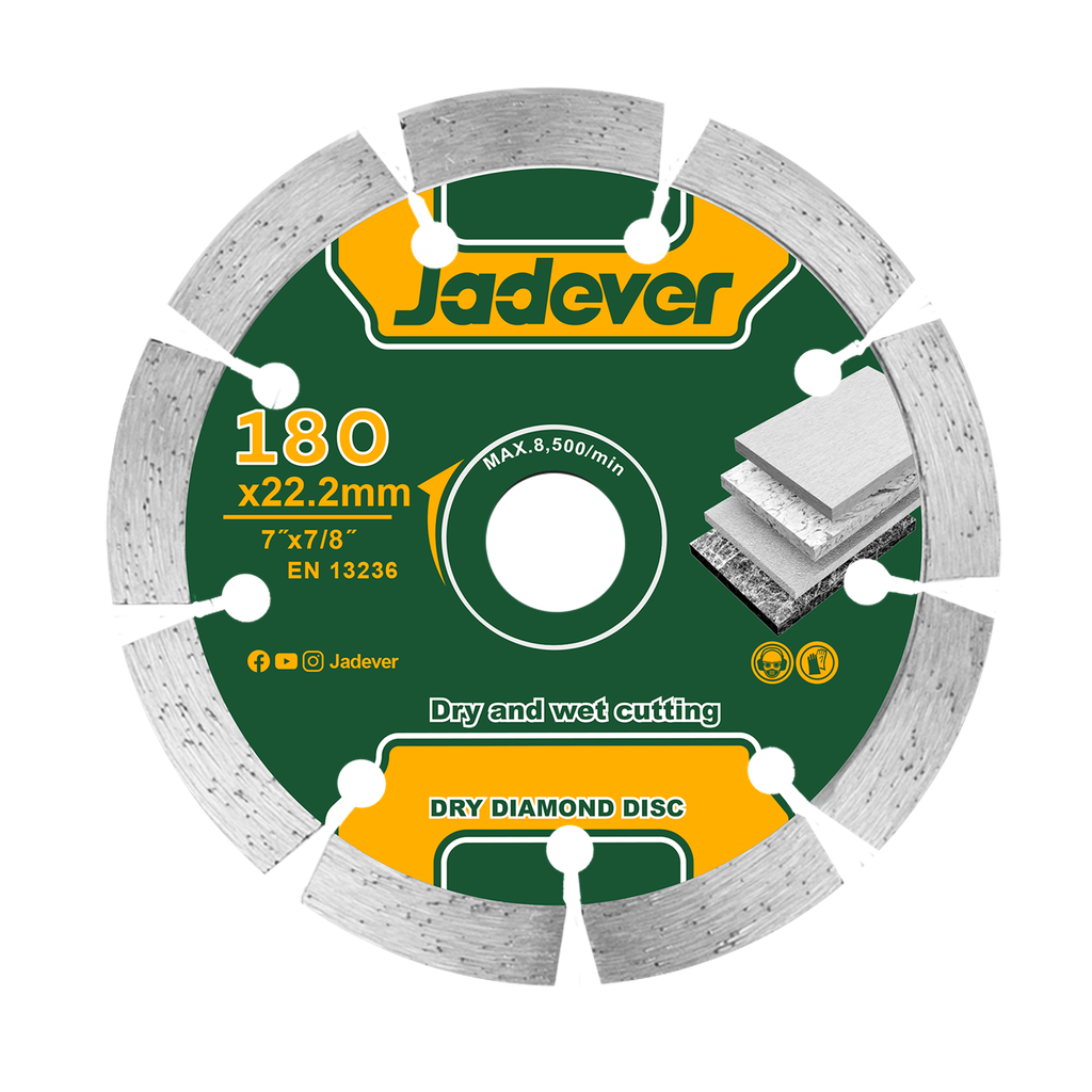 DISCO DE DIAMANTE SECO - 180MM (7'') ANCHO  7,5 MM