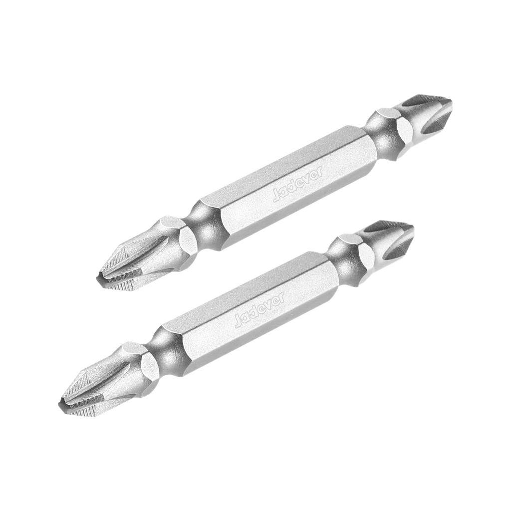 PUNTAS DE DESTORNILLADOR DOBLE - (PH2 + PH2) X 65MM - 2 PIEZAS/JUEGO - AC. CR-V ENDURECIDO Y REVENIDO