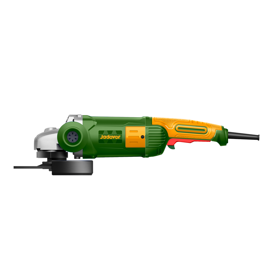 AMOLADORA ANGULAR 2400W - VOLTAJE: 220-240V 50/60HZ - VELOCIDAD SIN CARGA: 6400RPM - DIÁMETRO DEL DISCO: 230MM - ROSCA DEL HUSILLO: M14 - INCLUYE MANGO AUXILIAR - DISCO NO INCLUIDO JADEVER