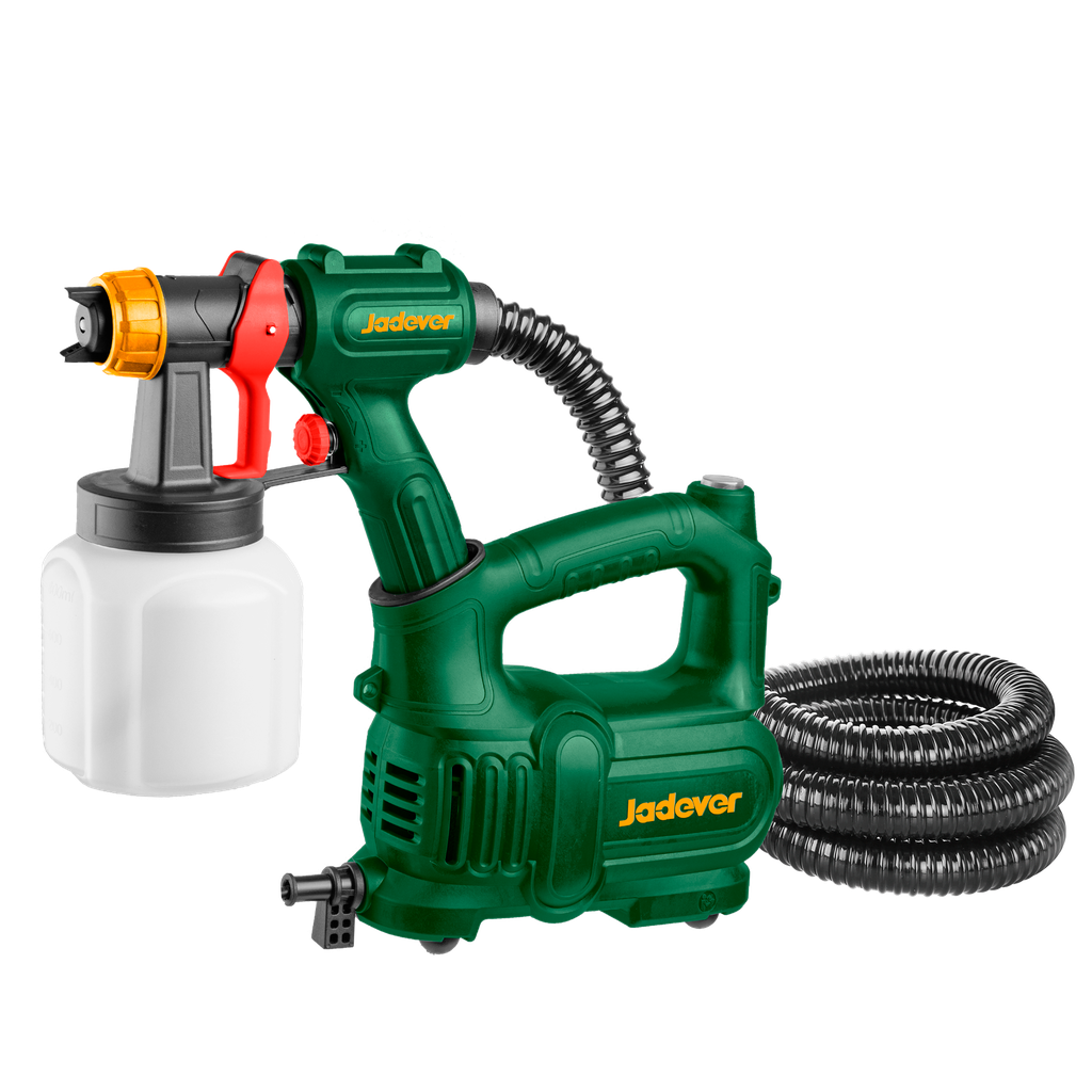 PISTOLA PULVERIZADORA 550W - VOLTAJE: 220V-240V 50/60HZ - PRESIÓN DE PULVERIZACIÓN: 0,1 - 0,2BAR - FLUJO MÁXIMO: 700 ML/MIN - MÁX. VISCOSIDAD: 120DIN-S - CONTENEDOR: 800ML - LONGITUD DEL CABLE: 2,0MTS