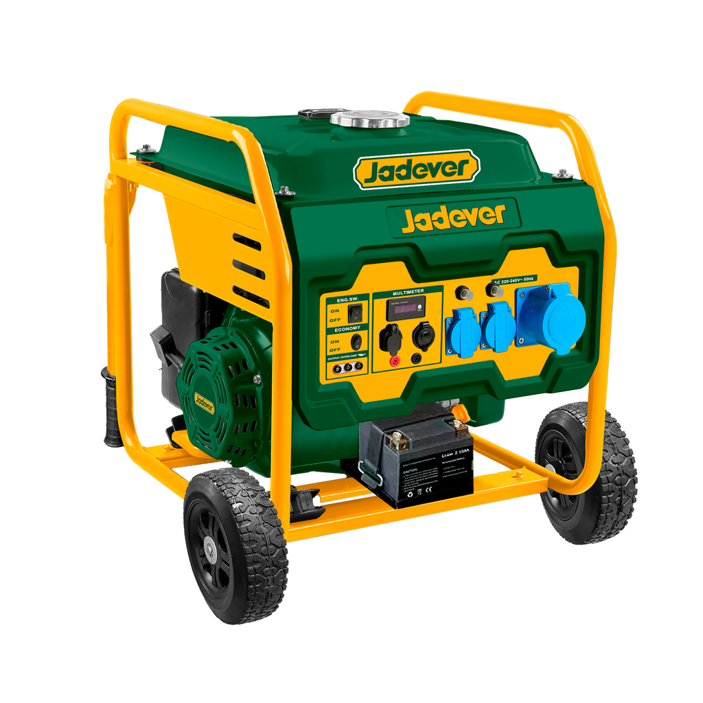 GENERADOR A GASOLINA INVERTER - POT MÁX: 7,5KW - POT NOM: 7,0KW - THD <3% - MOTOR 4 TIEMPOS OHV 420CC - REFRIGERADO POR AIRE - VEL VARIABLE - ENCENDIDO TCI - ARRANQUE MANUAL + ELÉCTRICO - TANQUE: 15L