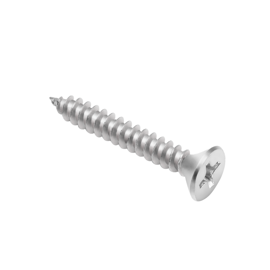 TORNILLO PARKER DE CABEZA FRESADA - PHILLIPS - TAMAÑO: #8 X 1'' (4.2 X 25MM) - ACERO AL CARBONO DE ALTA CALIDAD - 250 UNIDADES / BOLSA