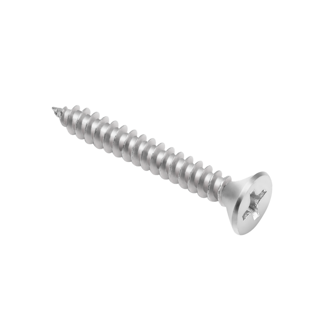 TORNILLO PARKER DE CABEZA FRESADA - PHILLIPS - TAMAÑO: #8 X 1-1/2'' (4.2 X 38MM) - ACERO AL CARBONO DE ALTA CALIDAD - 200 UNIDADES / BOLSA
