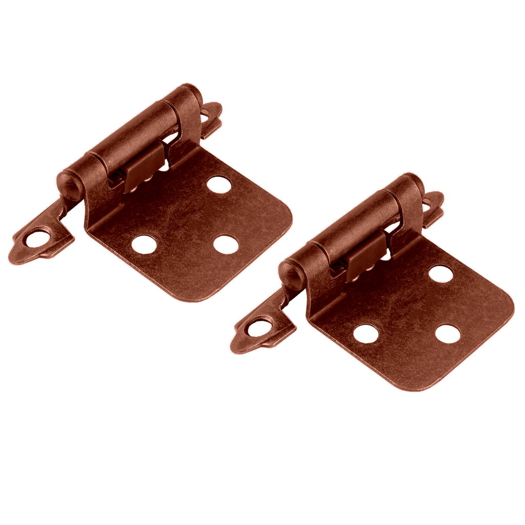 BISAGRAS PARA GABINETE - TAMAÑO: 50 X 70MM - COBRE ROJO - INCLUYE 10 TORNILLOS JADEVER