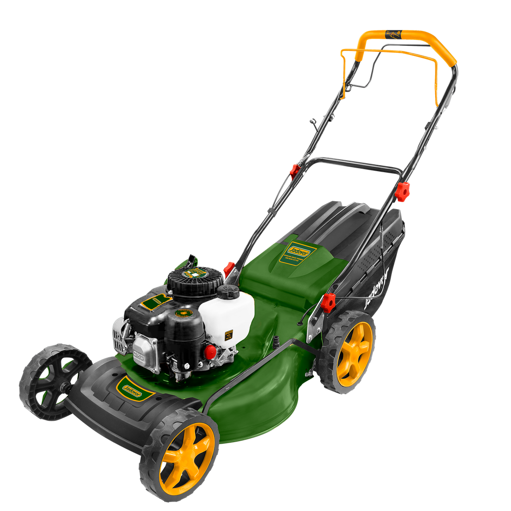 CORTACÉSPED DE GASOLINA - 171 CC - 3,0 KW (4.5HP) - 2800 RPM - AUTOPROPULSADO - DESCARGA LATERAL - MOTOR 4 TIEMPOS - ALTURA DE CORTE: 25 - 70MM - ANCHO DE CORTE: 510MM (20'') - BOLSA DE RECOLEC. 65 L