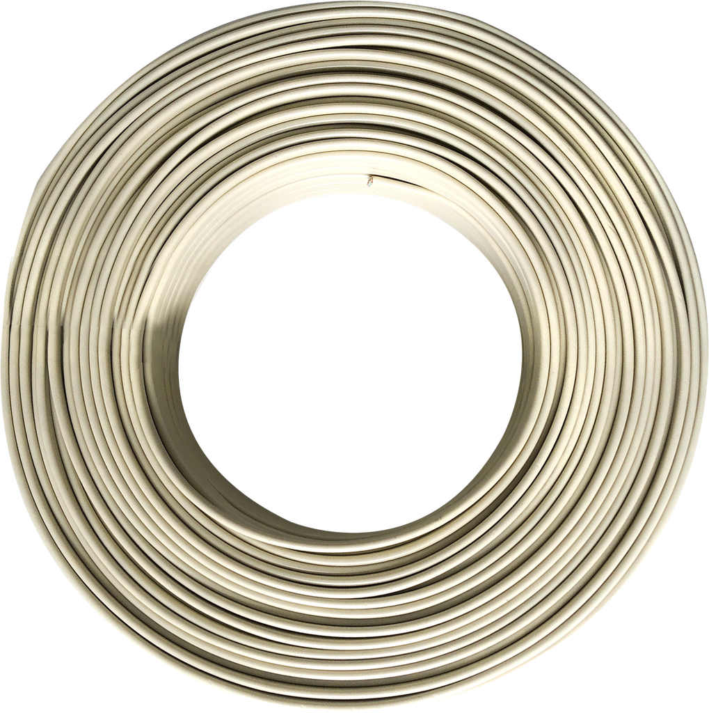 Cable vaina chata 2x1 blanco rollo 100m Kalop
