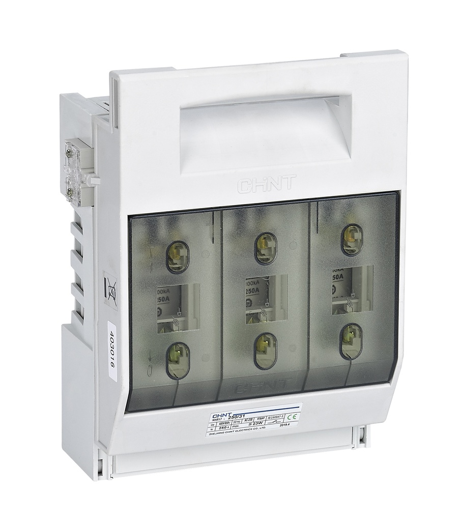 SECCIONADOR FUSIBLE BAJO CARGA CHINT NHR17 - 3 P - NH1 In:250A Cat: AC23