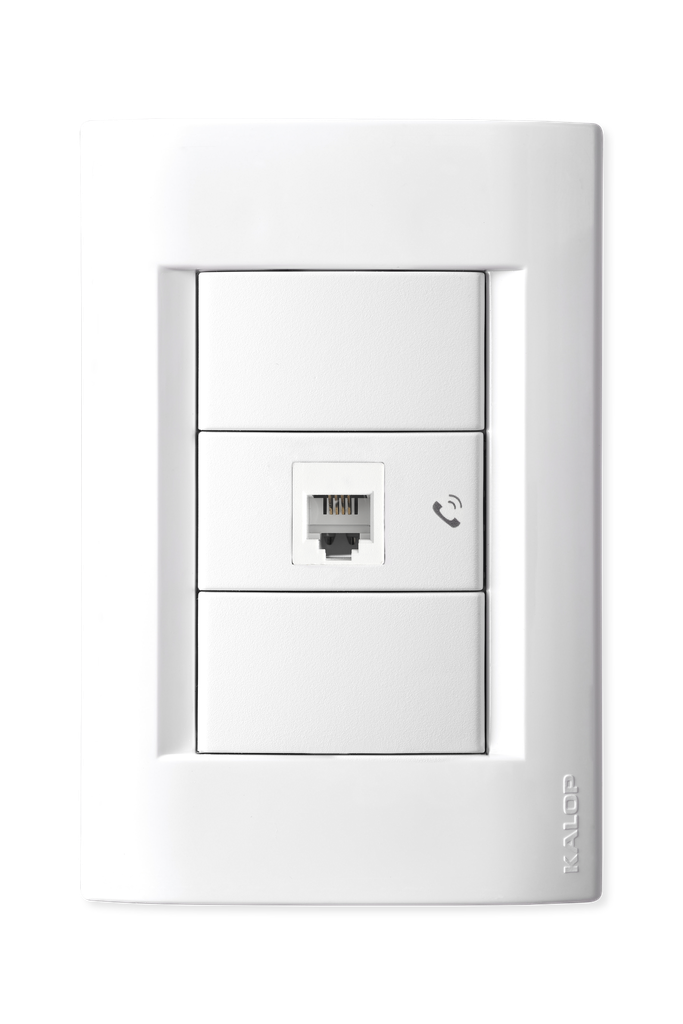 LLAVE CIVIL BLANCA 1 TOMA TELEF. - KALOP