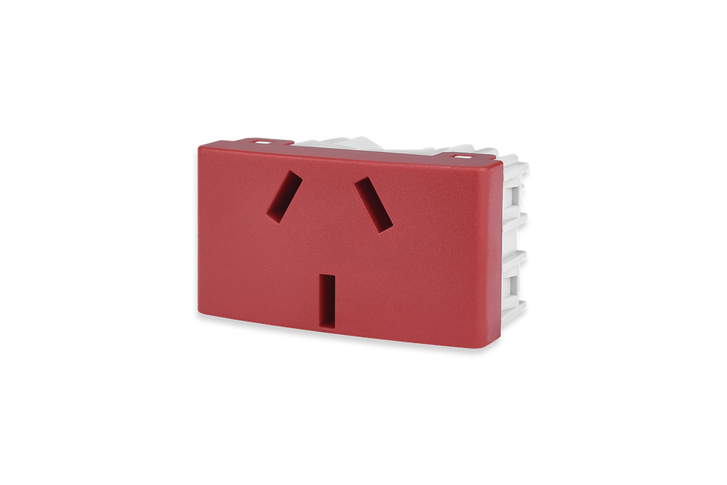 MODULO TOMA 10A ROJO TENSIÓN ESTABILIZADA - KALOP