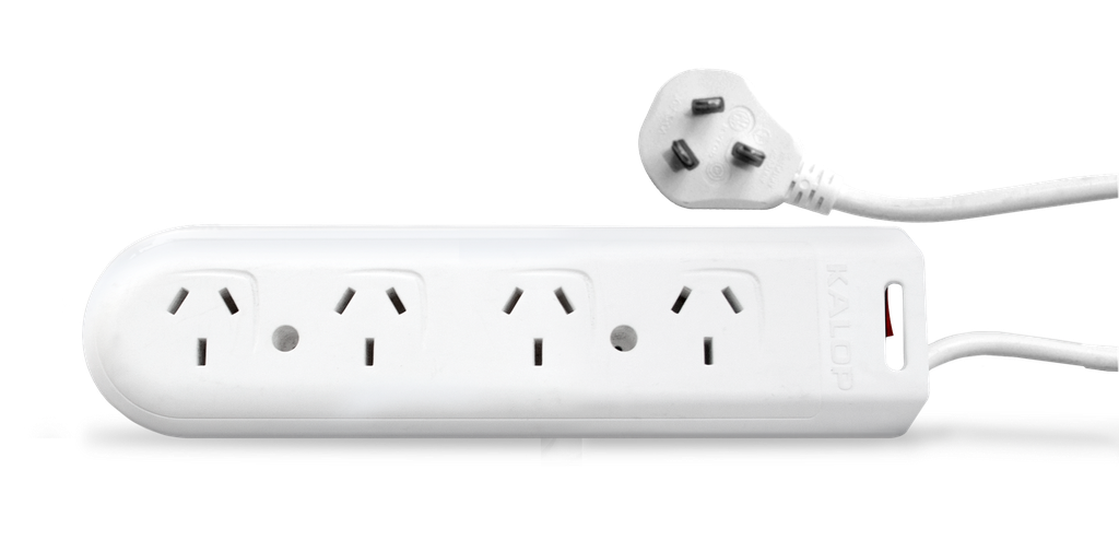 ZAPATILLA 4 TOMAS NOR C/CABLE 1,5 MTS BLANCO - KALOP