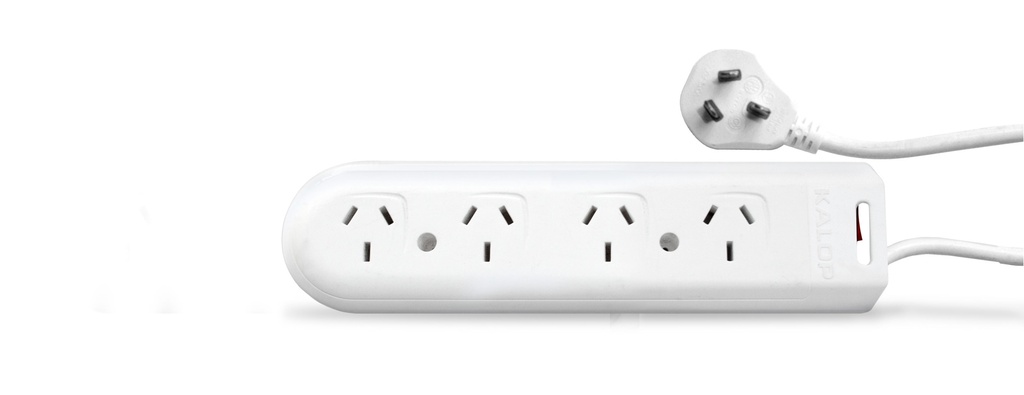 ZAPATILLA 4 TOMAS NOR C/CABLE 2,5 MTS BLANCO - KALOP
