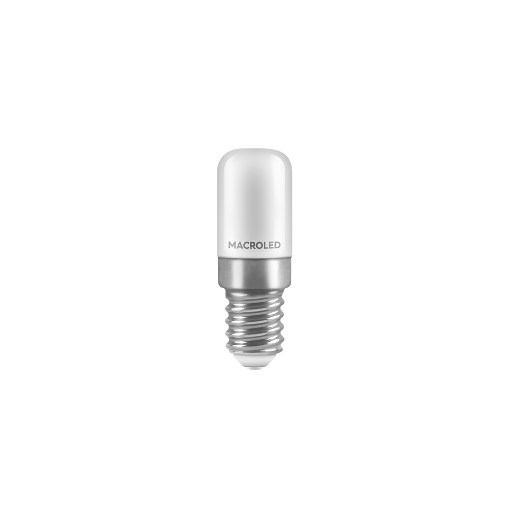 LUZ DE HELADERA MACROLED 1,8W AC180-240V E14 CALIDO 3000K
