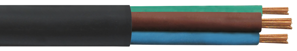 Cable Taller 3x0,75 negro X metro Kalop