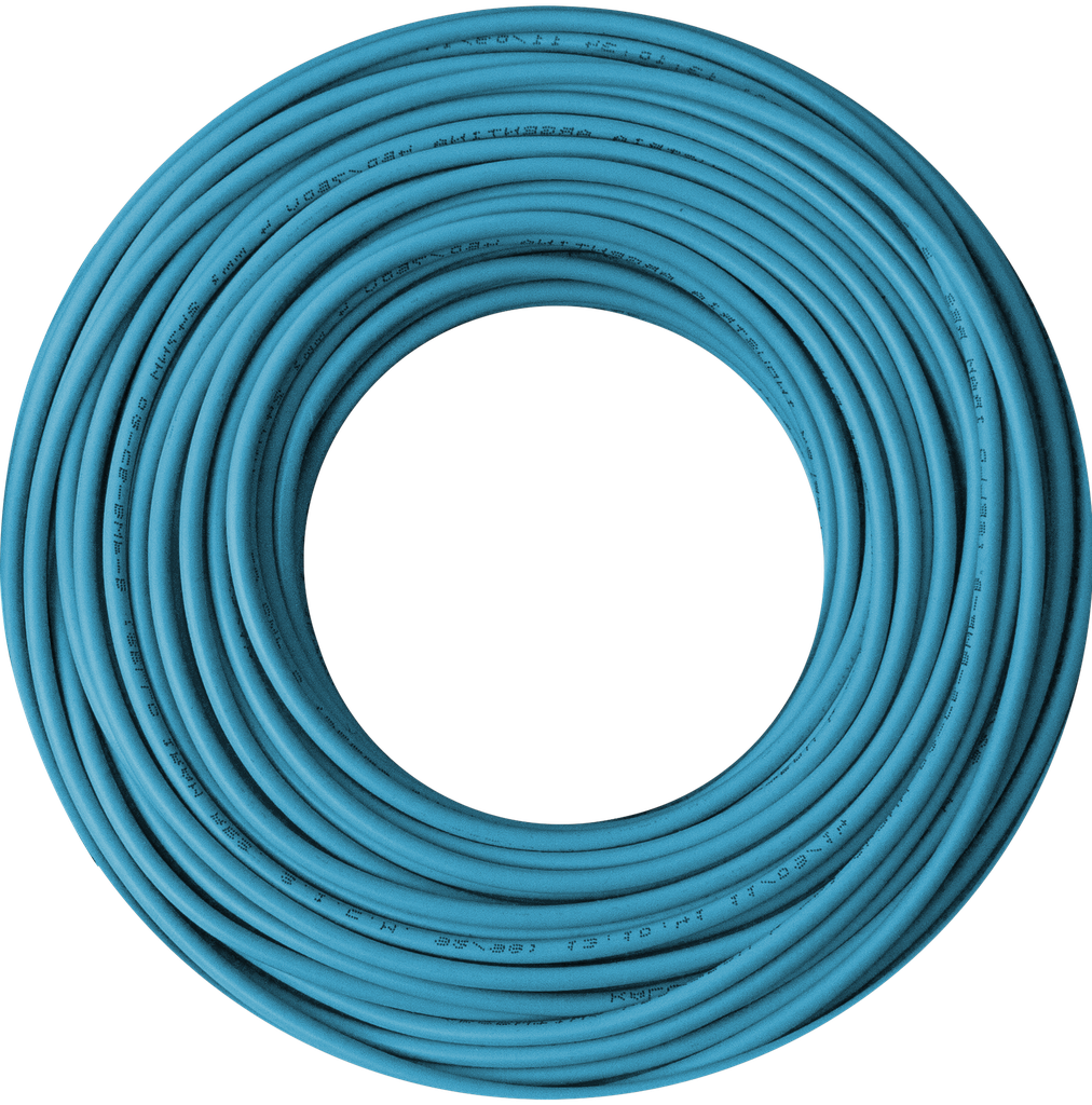 Cable 1x1 celeste C5 rollo 100m Kalop 