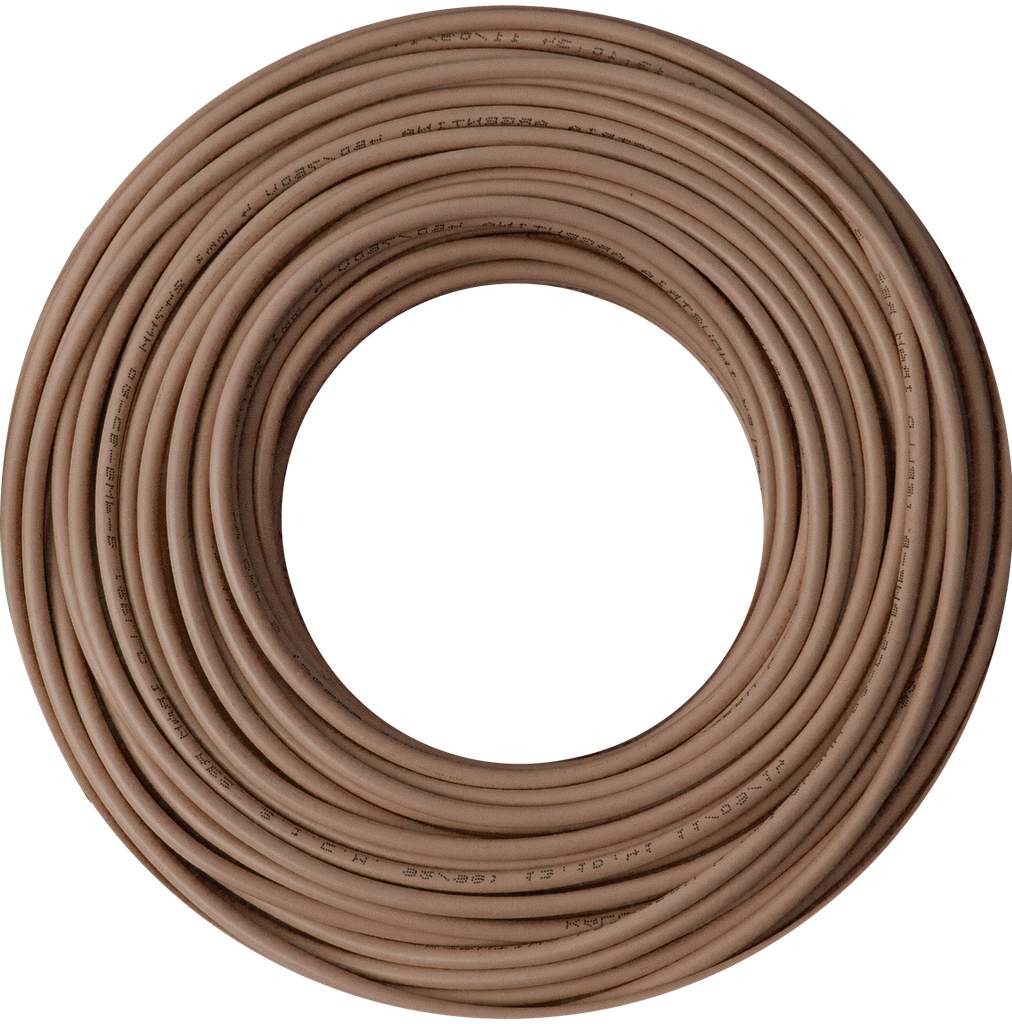 Cable 1x1 marrón C5 rollo 100m Kalop