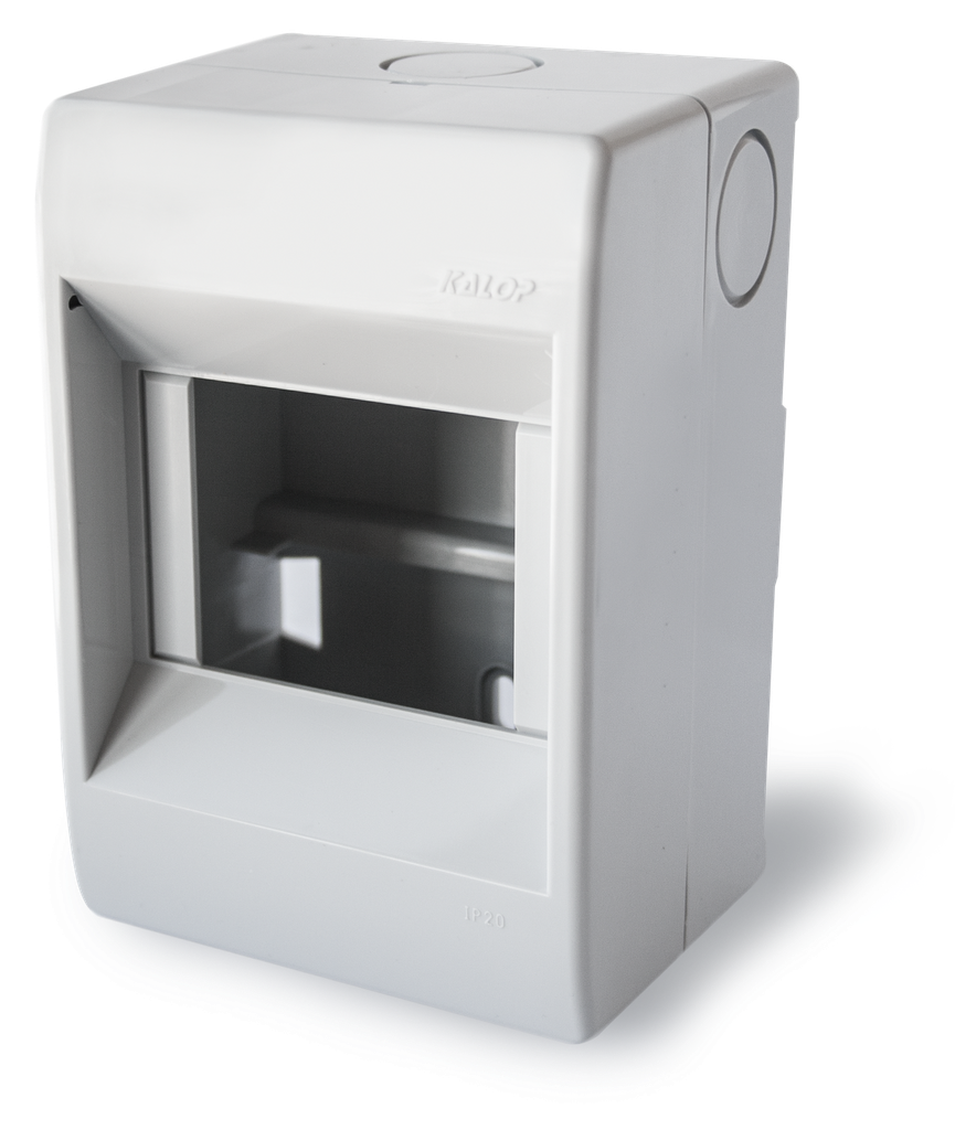 Tablero sin tapa Apl. 4 módulos PVC IP20. Kalop