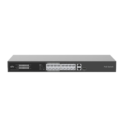 [NSW2020-16T1GT1GC-POE-IN] SWITCH POE 16 PUERTOS 100MBPS + 1UPLINK 1GBPS RJ45 +1 UPLINK 1GBPS COMBO PORTS. MAX. POE POWER 225W - MAX 30 W P/PUERTO