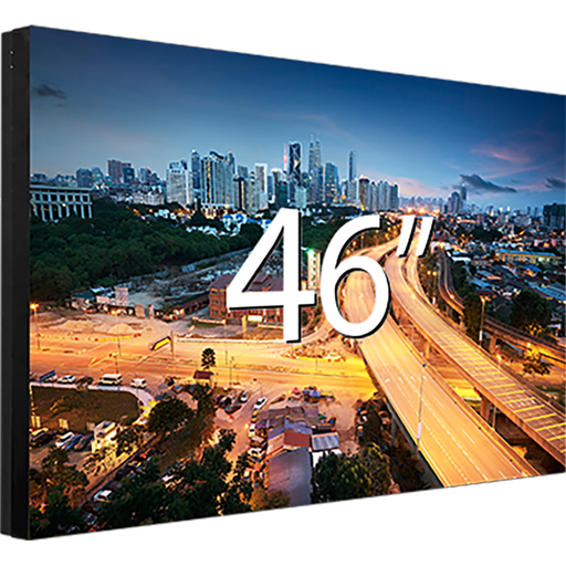 [MW-A46_B1] DISPLAY LCD VIDEO WALL 46" PULGADAS RESOLUCIÓN 1920×1080 BISEL 3,5MM, BRILLO 500CD/M2, SALIDAS DVI-VGA-HDMI
