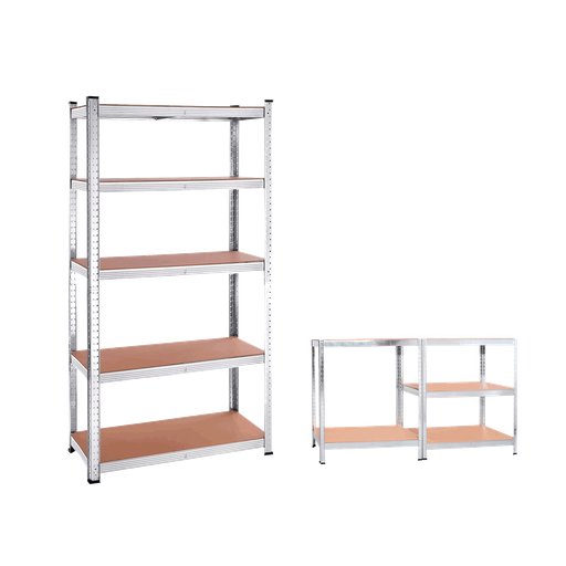[JDTS1A94] ESTANTES DE ALMACENAMIENTO AJUSTABLES: 5 NIVELES - 900 X 400 X 1800MM - CAPACIDAD DE CADA ESTANTE 175KG - MATERIAL MADERA Y ACERO GALVANIZADO - PESO 12,5KG