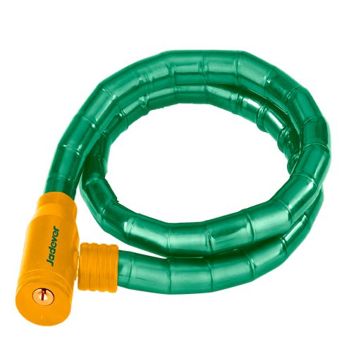 [JDBK5108] ESLINGA SERPIENTE PARA BICICLETA - LONGITUD: 800MM DIÁMETRO: 18MM - CAJA DE ABS - CILINDRO 100% LATÓN - TUBO DE PVC - CON 2 LLAVES DE HIERRO
