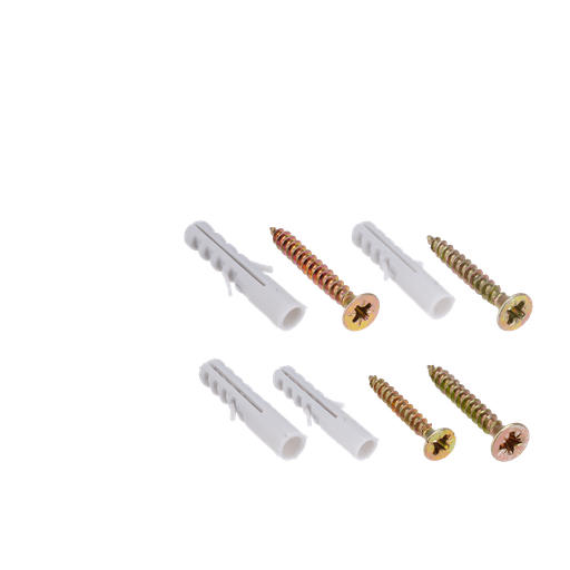 [JDXT3B01] KIT DE TORNILLOS FIX PUNTA AGUJA CON TARUGOS DE 120 PIEZAS - 60 TORNILLOS PUNTA AGUJA DE ACERO AL C CON SUPERFICIE GALVANIZADA + 60 TARUGOS DE NYLON