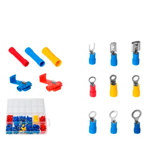 [JDTT1B02] KIT DE TERMINALES DE 200 PIEZAS - PP + ALEACIÓN DE ZINC - 878101, 878100, BV2, BV5.5, BV1.25, MDD2-250, FDD2-250, RV1.25-4S, RV2-5S, RV2-6, RV5.5-3.5, RV5.5-5, SV2-4S