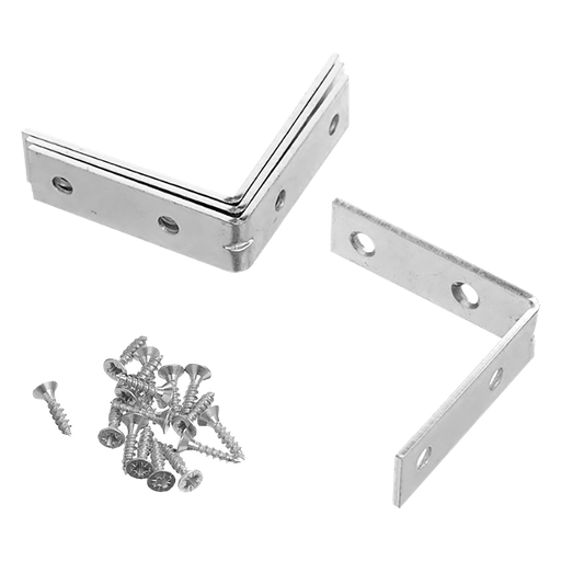 [JDCY2K50] ESQUINEROS DE 4 PIEZAS - TAMAÑO: 50 X 50 X 1,9MM - INCLUYE 16 PIEZAS DE SUJETADORES