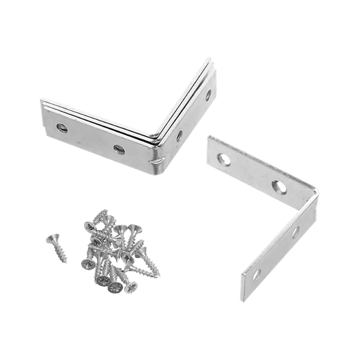 [JDCY2K10] ESQUINEROS DE 4 PIEZAS - TAMAÑO: 100 X 100 X 1,9MM - INCLUYE 16 PIEZAS DE SUJETADORES