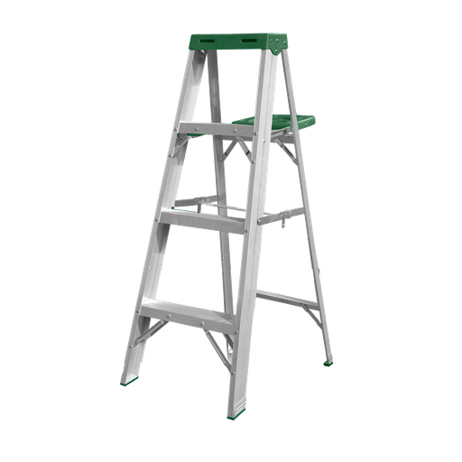 [JDLD4H04] ESCALERA DE TRABAJO CON PORTA HERRAMIENTAS - ALUMINIO - ESCALONES: 3+1 - CARGA MÁXIMA: 150KG