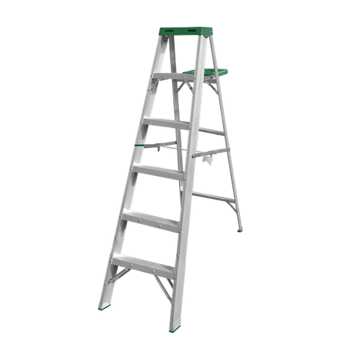 [JDLD4H06] ESCALERA DE TRABAJO CON PORTA HERRAMIENTAS - ALUMINIO - ESCALONES: 5+1 - CARGA MÁXIMA: 150KG