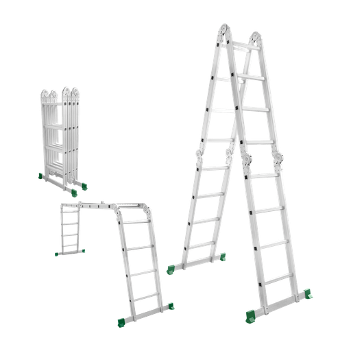 [JDLD7H44] ESCALERA MULTIPROPÓSITO - ESCALONES: 4X4 - LONGITUD: 4450MM - ALTURA DE LA ESCALERA: 2170MM - ALTURA DEL ANDAMIO: 1210MM - CON 2 PLACAS DE ANDAMIO - MÁX. CARGA: 150KG
