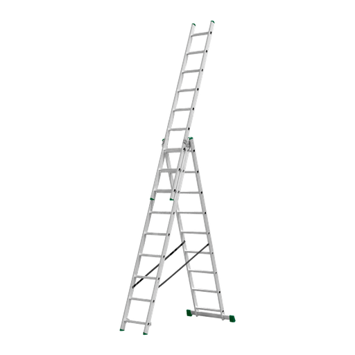 [JDLD6H39] ESCALERA EXTENSIBLE DE 3 TRAMOS - ESCALONES: 3X9 - ALUMINIO - ALTURA EXTENDIDA: 5920 MM - ALTURA CERRADA: 2560 MM - MÁX. CARGA: 150KG