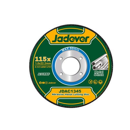 [JDAC1345] DISCO ABRASIVO PARA CORTE DE METAL: 115 MM X 1,0 MM X 22,2 MM (4-1/2'' X 3,64'' X 7/8'')