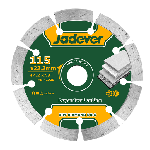 [JDDC1K02] DISCO DE DIAMANTE SECO - 115MM (4-1/2'' ANCHO 7,5 MM