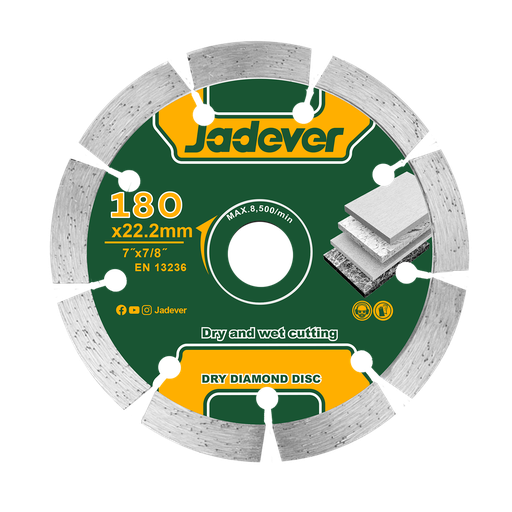 [JDDC1K04] DISCO DE DIAMANTE SECO - 180MM (7'') ANCHO  7,5 MM