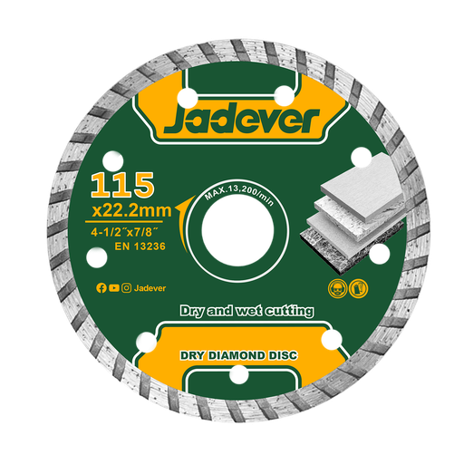 [JDDC3K02] DISCO DE DIAMANTE TURBO - 115MM (4-1/2'') ANCHO 7,5 MM