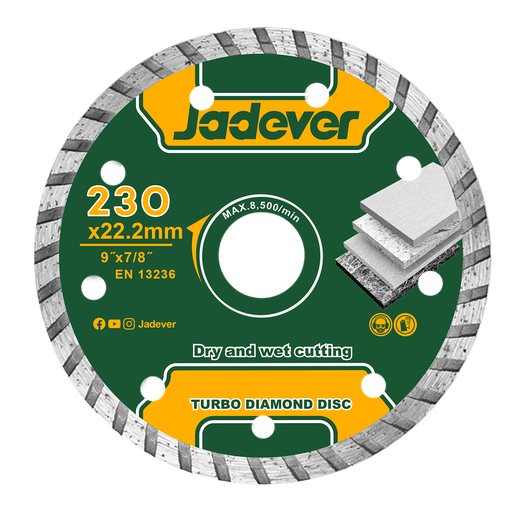[JDDC3K05] DISCO DE DIAMANTE TURBO - 230MM (9'')ANCHO 7,5 MM