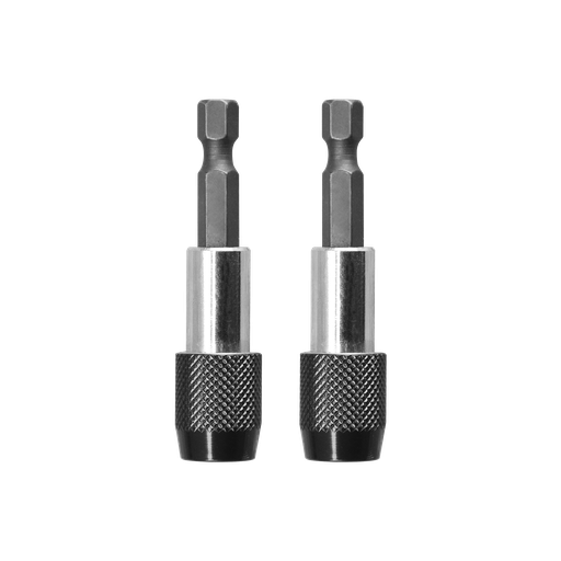 [JDSV3K01] PORTAPUNTAS DE DESTORNILLADOR CON DESBLOQUEO - 60 MM - 2 PIEZAS/JUEGO - CON FUNCIÓN DE LIBERACIÓN RÁPIDA - ACERO CR-V + ALUMINIO