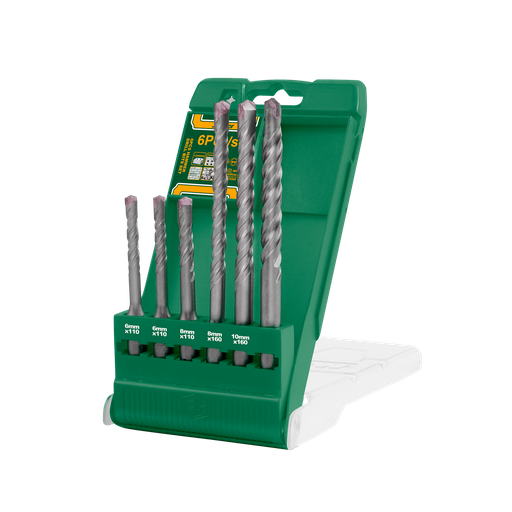 [JDHD6B06] KIT DE 6 MECHAS PARA TALADRO PERCUTOR SDS PLUS - 6X110MM + 6X110MM + 8X110MM + 8X160MM + 10X160MM + 12X160MM