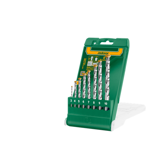 [JDMJ6B08] KIT DE MECHAS DE WIDIA DE 8 PIEZAS - 3 MM, 4 MM, 5 MM, 6 MM, 7 MM, 8 MM, 9 MM, 10 MM